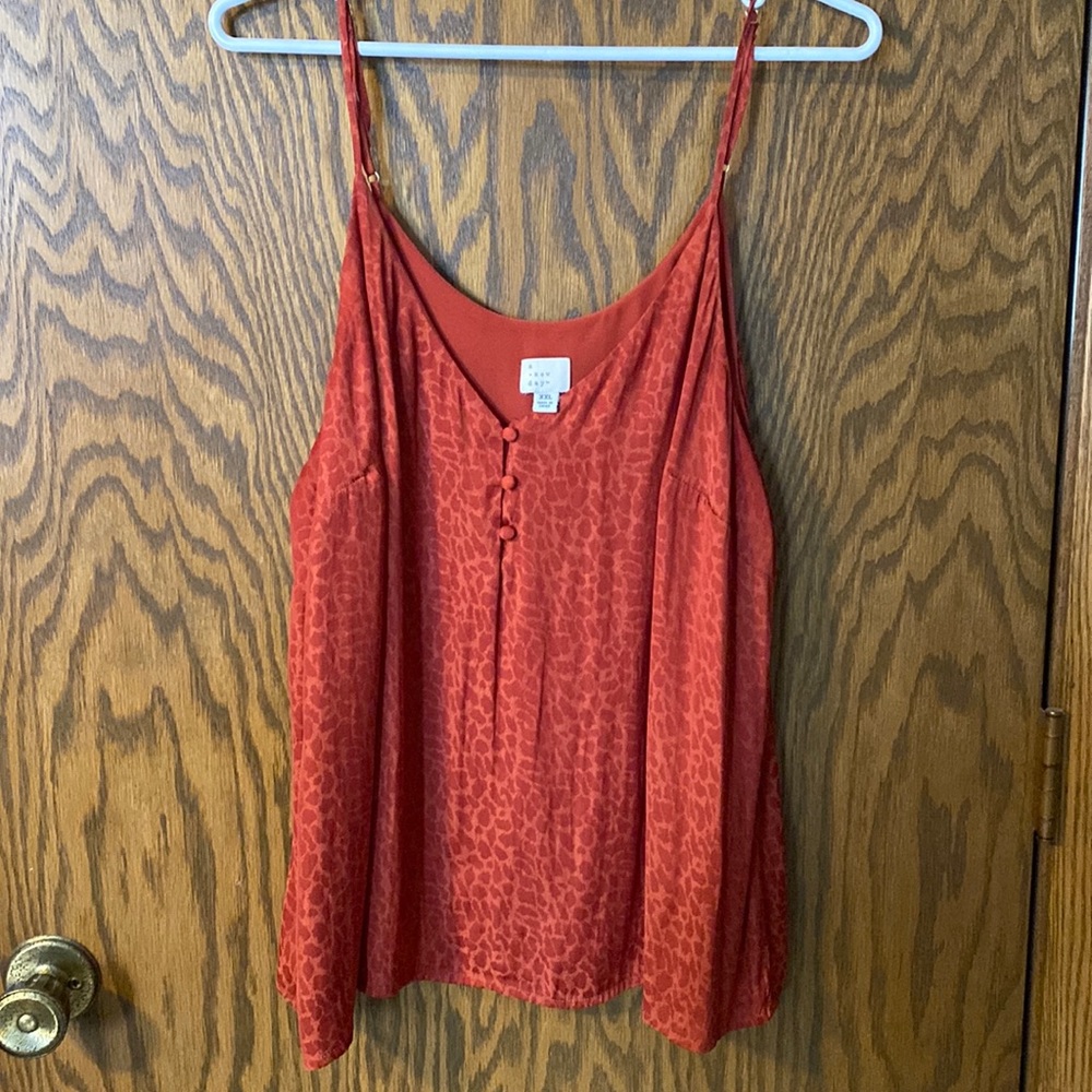 Animal print bright orange A New Day tank top